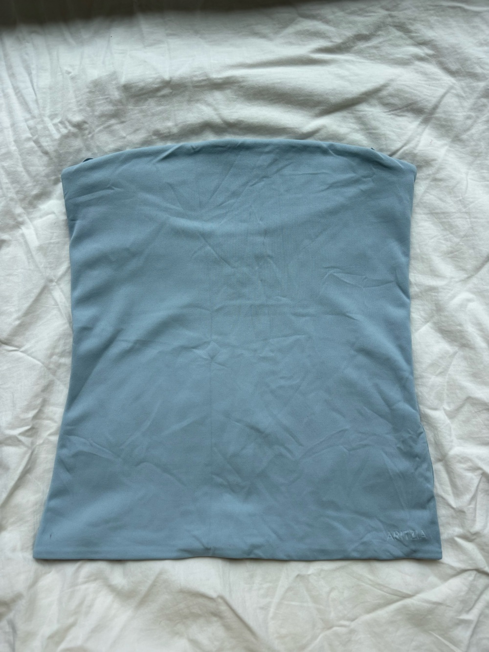Aritzia Contour Light Blue Strapless Top Small
